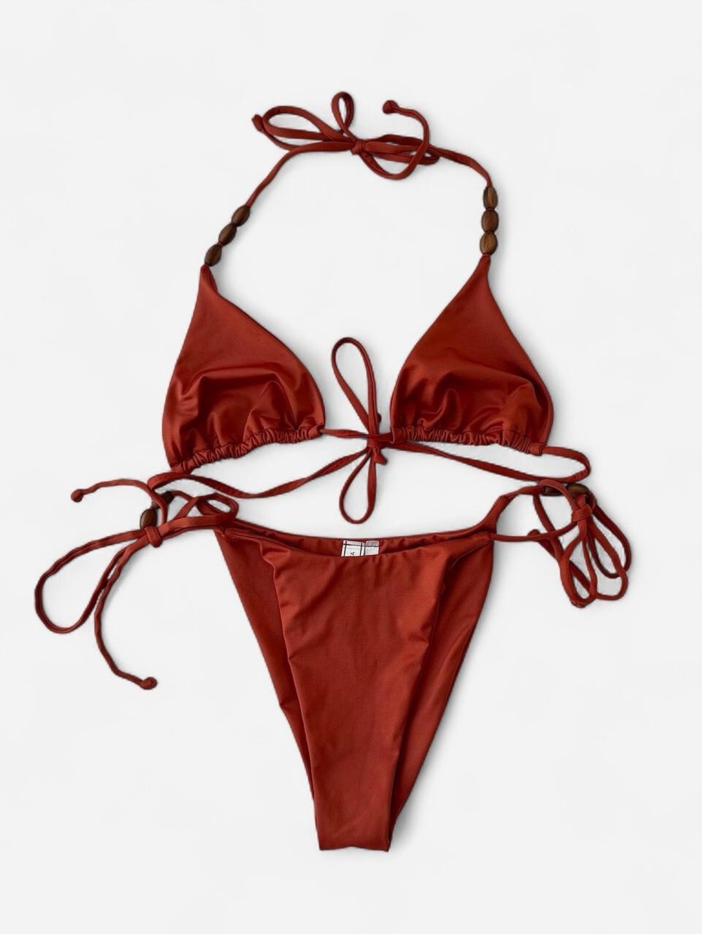 Stefania Frangista Bronze String Bikini Set